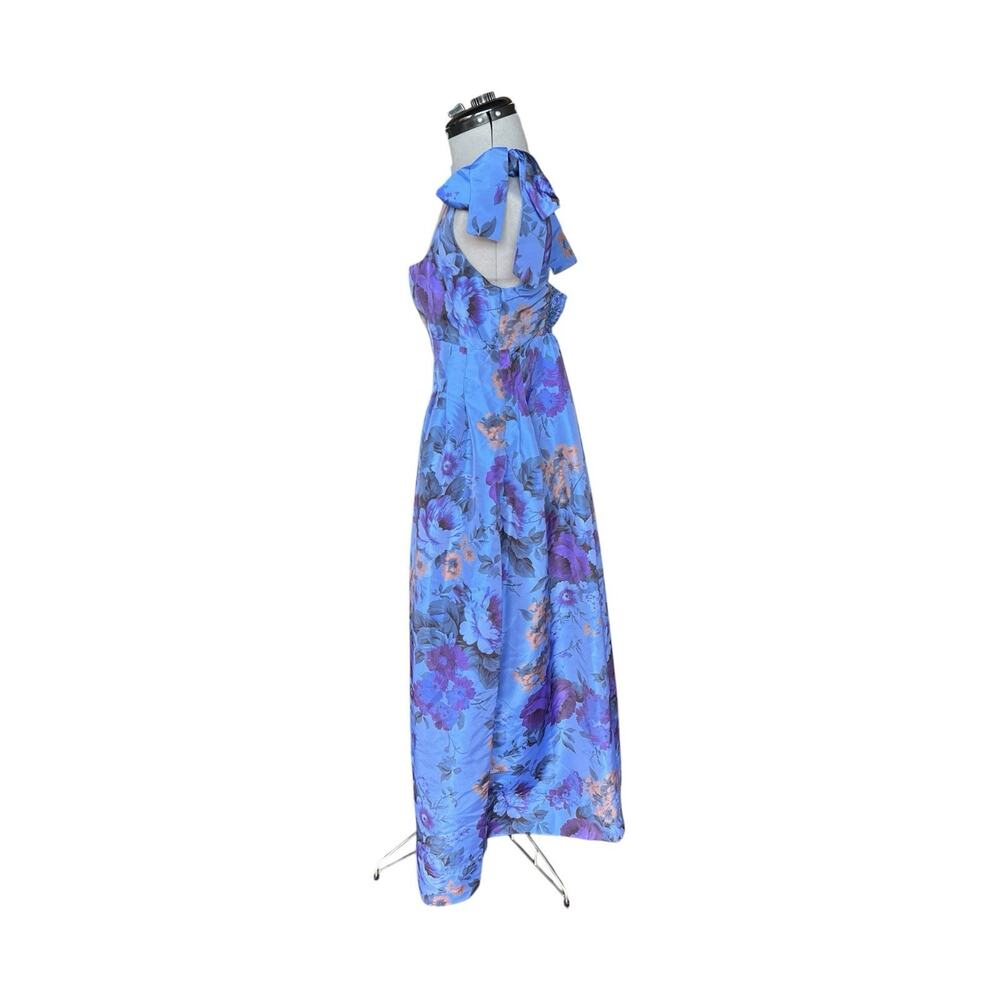 Maeve by Anthropologie Floral Maxi Dress Pockets NWT Size L Blue 178.00 MSRP - Picture 3 of 11